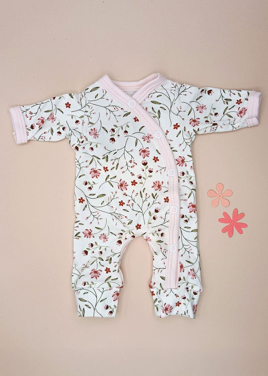 Sleepsuit for Premature Babies, Blossom Sleepsuit / Babygrow Tiny & Small 
