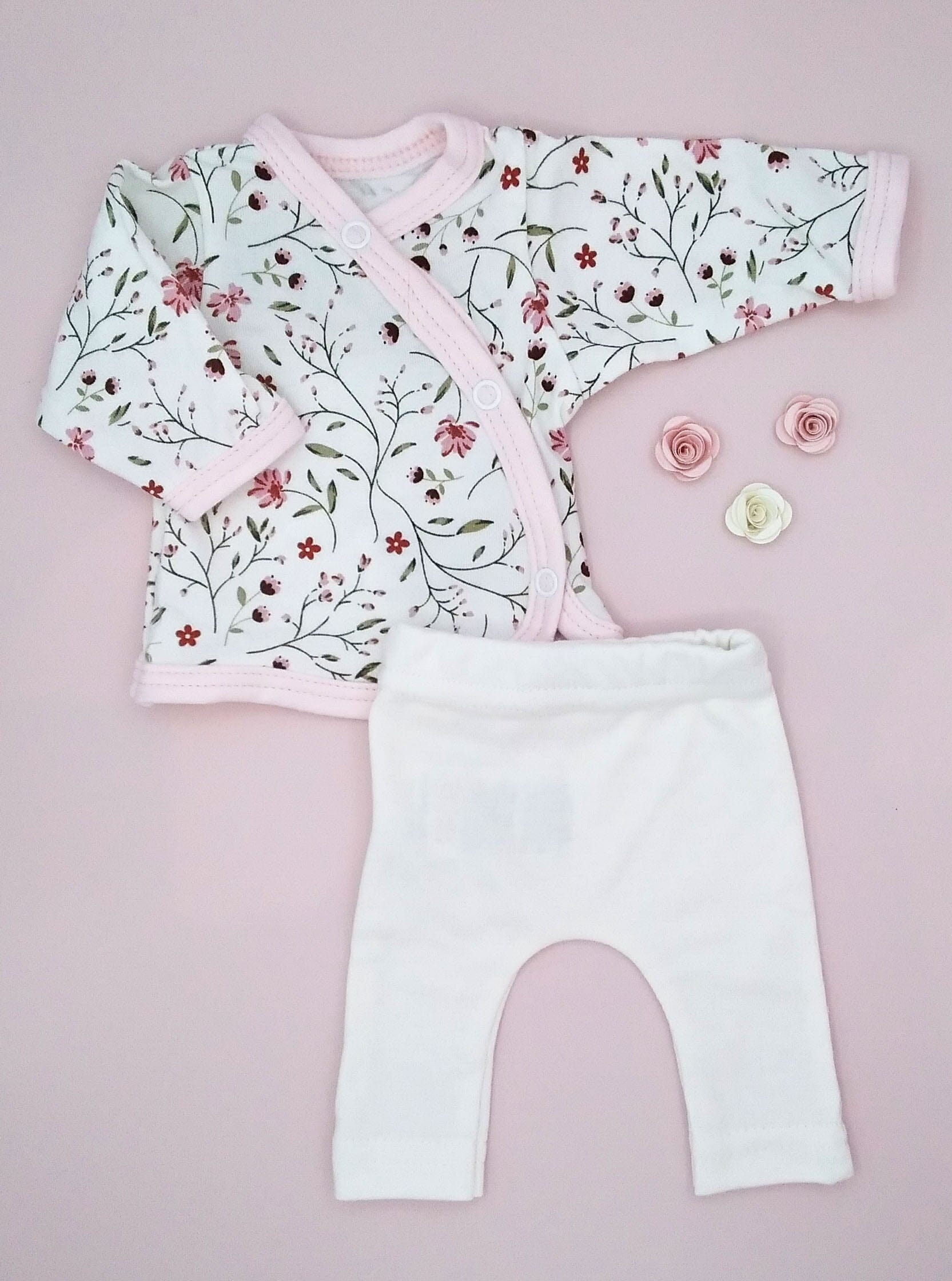 2 piece wrap top & trouser set, Blossom Top & Trousers Tiny & Small 