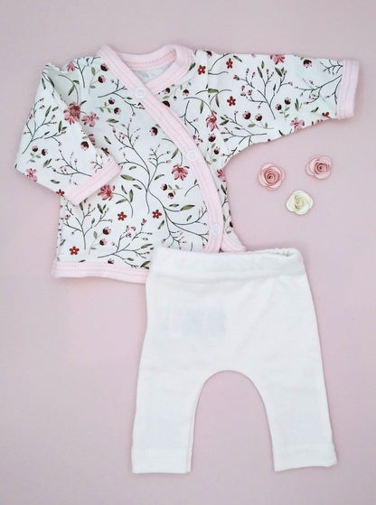2 piece wrap top & trouser set, Blossom Top & Trousers Tiny & Small 