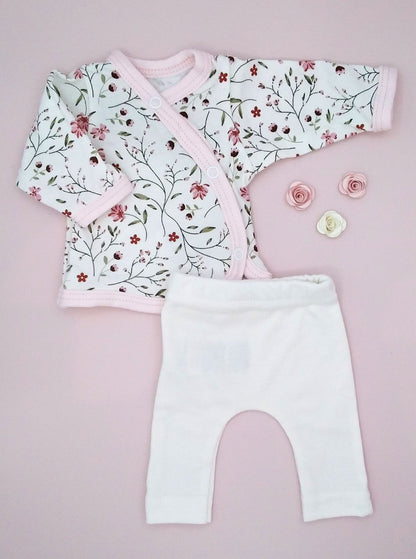 2 piece wrap top & trouser set, Blossom Top & Trousers Tiny & Small 