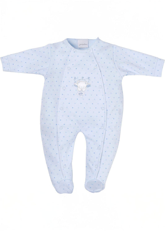 Blue Baby Bear Star Print Sleepsuit Sleepsuit / Babygrow Dandelion 