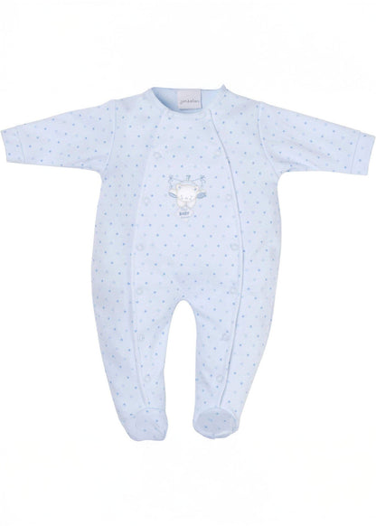 Blue Baby Bear Star Print Sleepsuit Sleepsuit / Babygrow Dandelion 