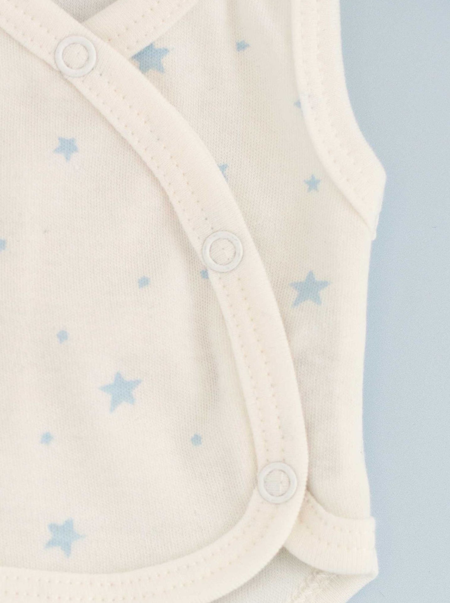 Incubator Vest, Blue Stars, Premium 100% Organic Cotton Tiny & Small