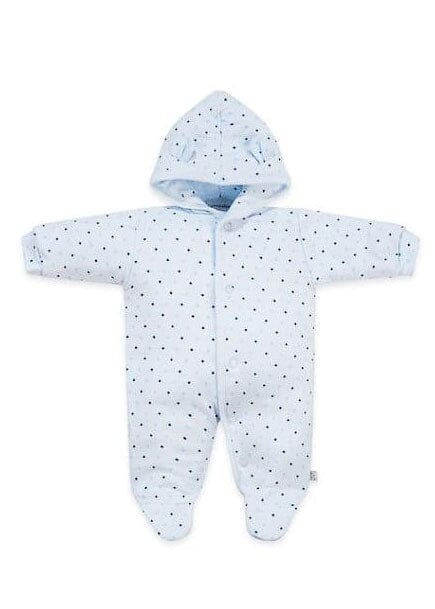 Blue Starry Snowsuit, Bear Ears on Hood Dandelion
