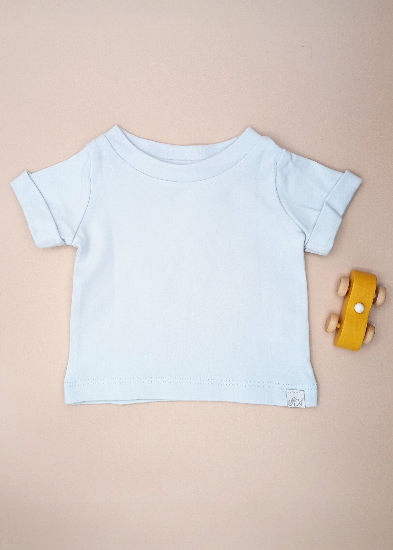 GOTS Certified Cotton Premature Baby T-Shirt - Blue Top / T-shirt Isaac Anthony 