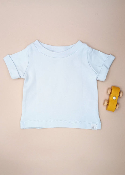 GOTS Certified Cotton Premature Baby T-Shirt - Blue Top / T-shirt Isaac Anthony 