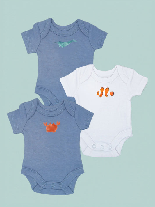 Sea Life Premature Vests - 3 Pack Bodysuit / Vest Little Dreamer 