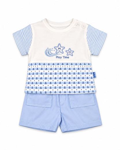 Premature Blue T-Shirt & Shorts Set - Play Time