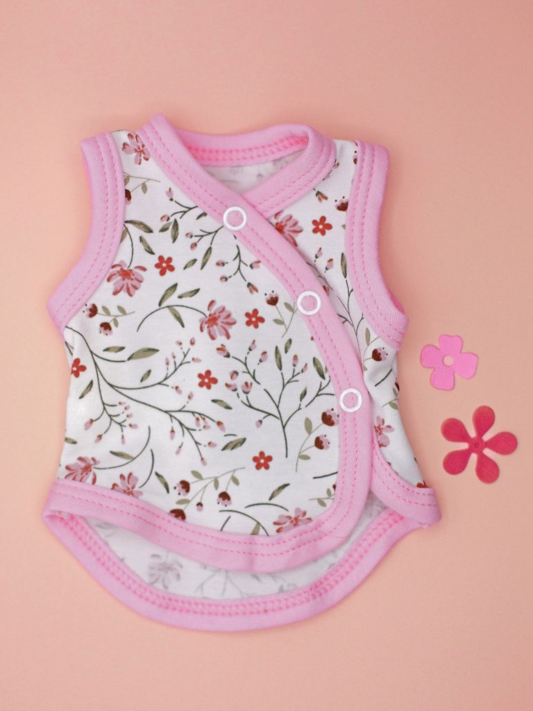 Premature Baby Girl, Incubator Vest, Blossom, Bright Trim Tiny & Small