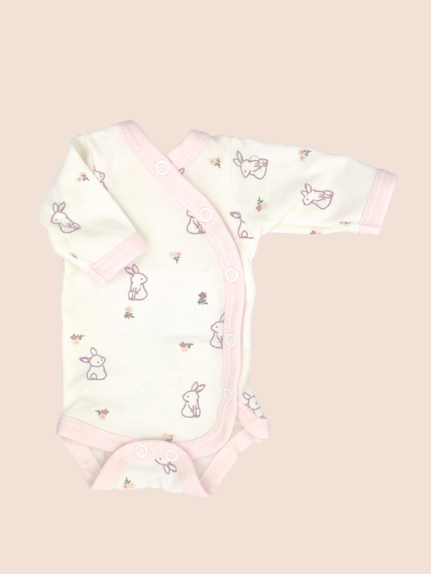Premature Baby Girl Bodysuit, Flower Bunny Bodysuit / Vest Tiny & Small 