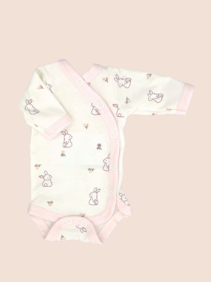 Premature Baby Girl Bodysuit, Flower Bunny Bodysuit / Vest Tiny & Small 