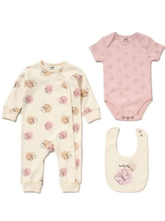 Butterfly 3 Piece Layette Set Set Rock a Bye Baby 