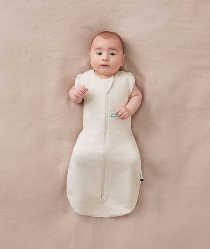 Ergopouch - Organic All Year Cocoon Swaddle Bag -Oatmeal Marle -1 Tog Sleeping Bag ErgoPouch - Australia 