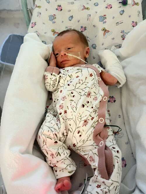 Sleepsuit for Premature Babies, Blossom Sleepsuit / Babygrow Tiny & Small 