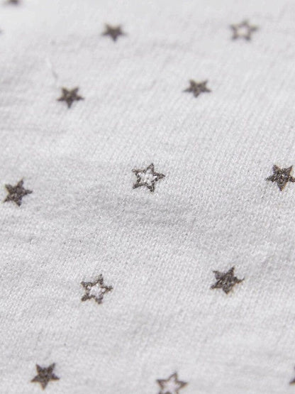 White Starry Snowsuit, Bear Ears on Hood Snowsuit / Pramsuit Dandelion 