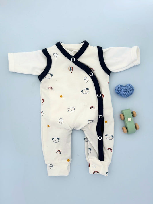 Dungaree & Top Set, Pet Pals - Navy Blue - WAITING FOR IT TO ARRIVE! Dungaree Tiny & Small 