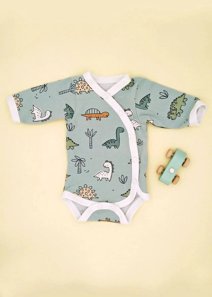 Bodysuit, Dino Buddies, Teal Bodysuit / Vest Tiny & Small 
