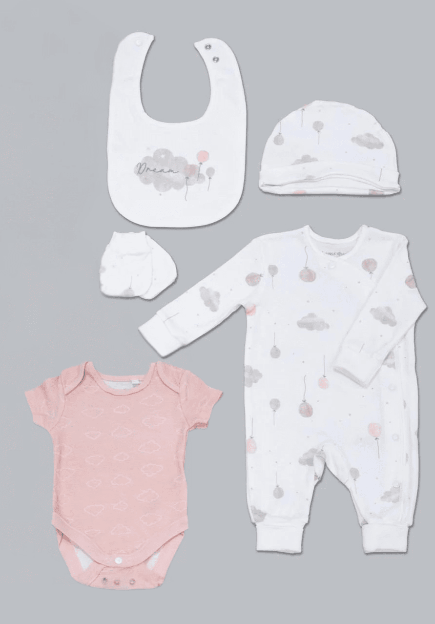 Organic 5 Piece Layette Set "Dream" Set HomeGrown Baby 