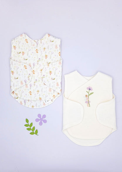 NICU Vest 2 Pack, Fairy Garden, Organic Cotton Little Dreamer