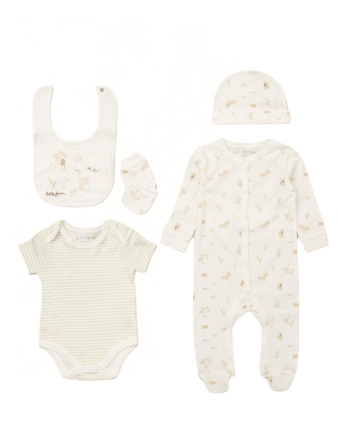 'Little Farm' 5 Piece Layette Gift Set Set Rock a Bye Baby 