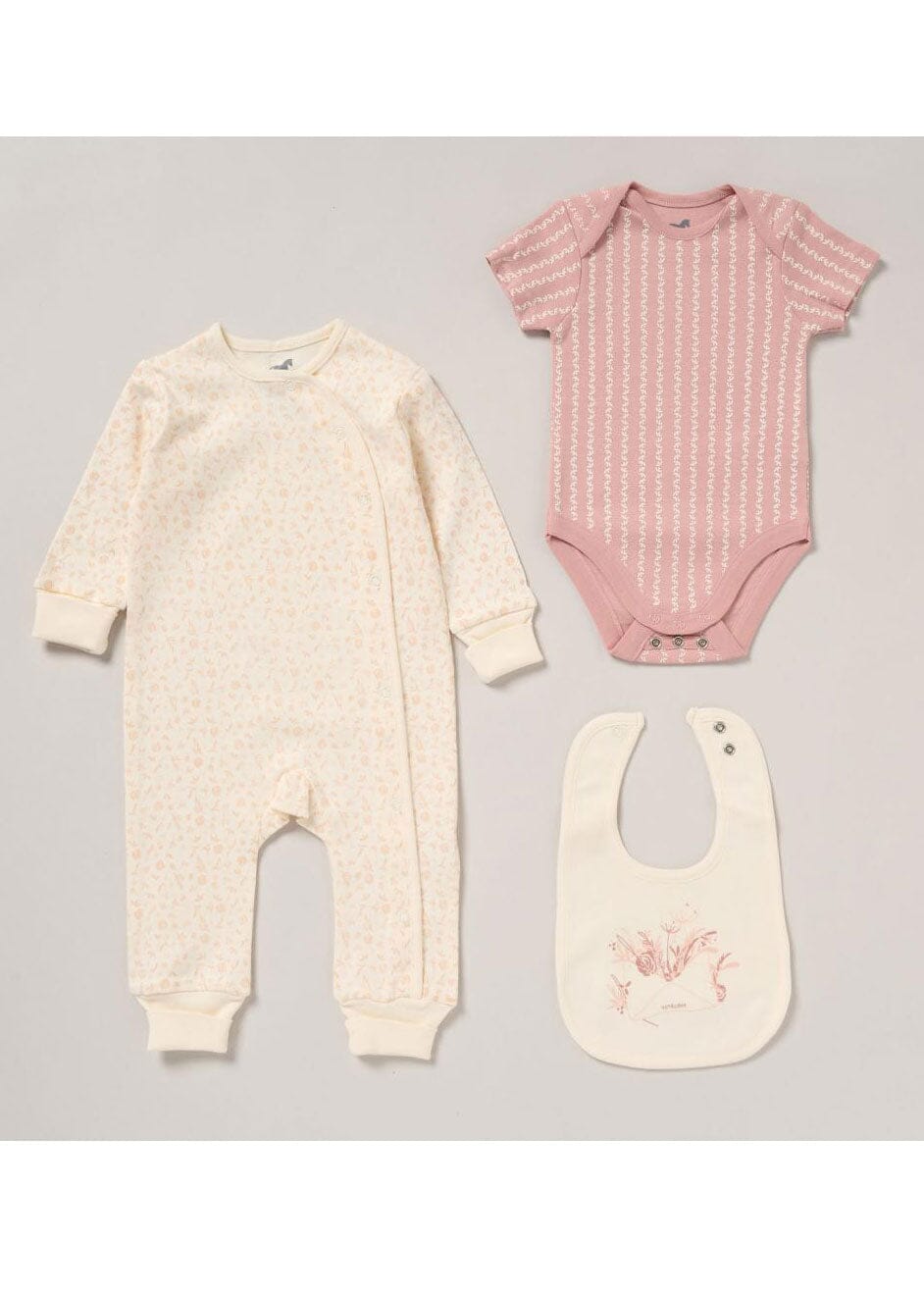 Flowers 3 Piece Layette Set Set Rock a Bye Baby 