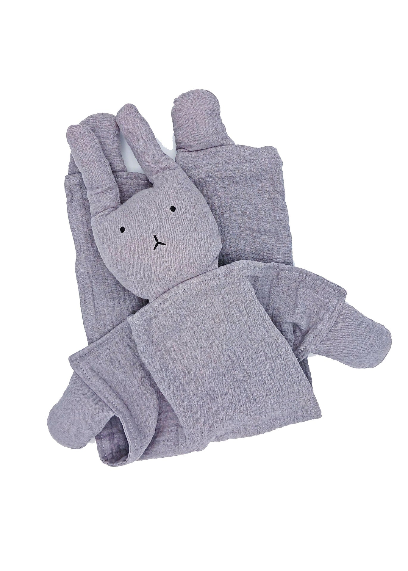 Grey 100% Organic Cotton Rabbit Comforter Little Dreamer