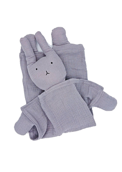 Grey 100% Organic Cotton Rabbit Comforter Little Dreamer