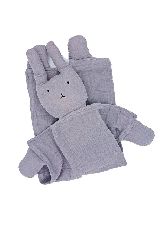 Grey 100% Organic Cotton Rabbit Comforter Little Dreamer