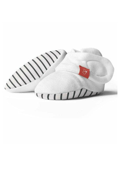 Newborn Stay-on Baby Boots, Grey Stripe Booties Goumikids 
