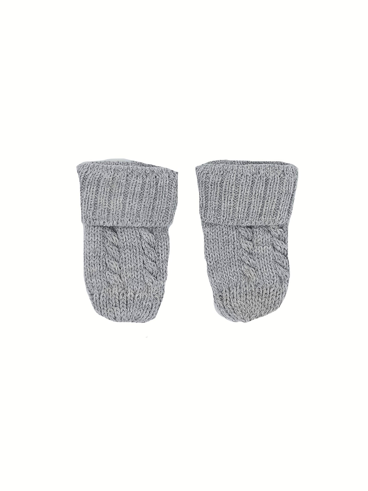 Tiny Baby Knitted Mittens, Grey Mittens Soft Touch 