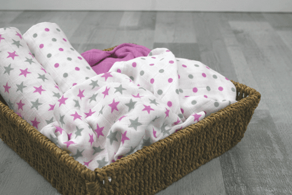 100% Pure Cotton Muslin - 70cm x 70cm - Violet (One Muslin) Muslin Muslinz 