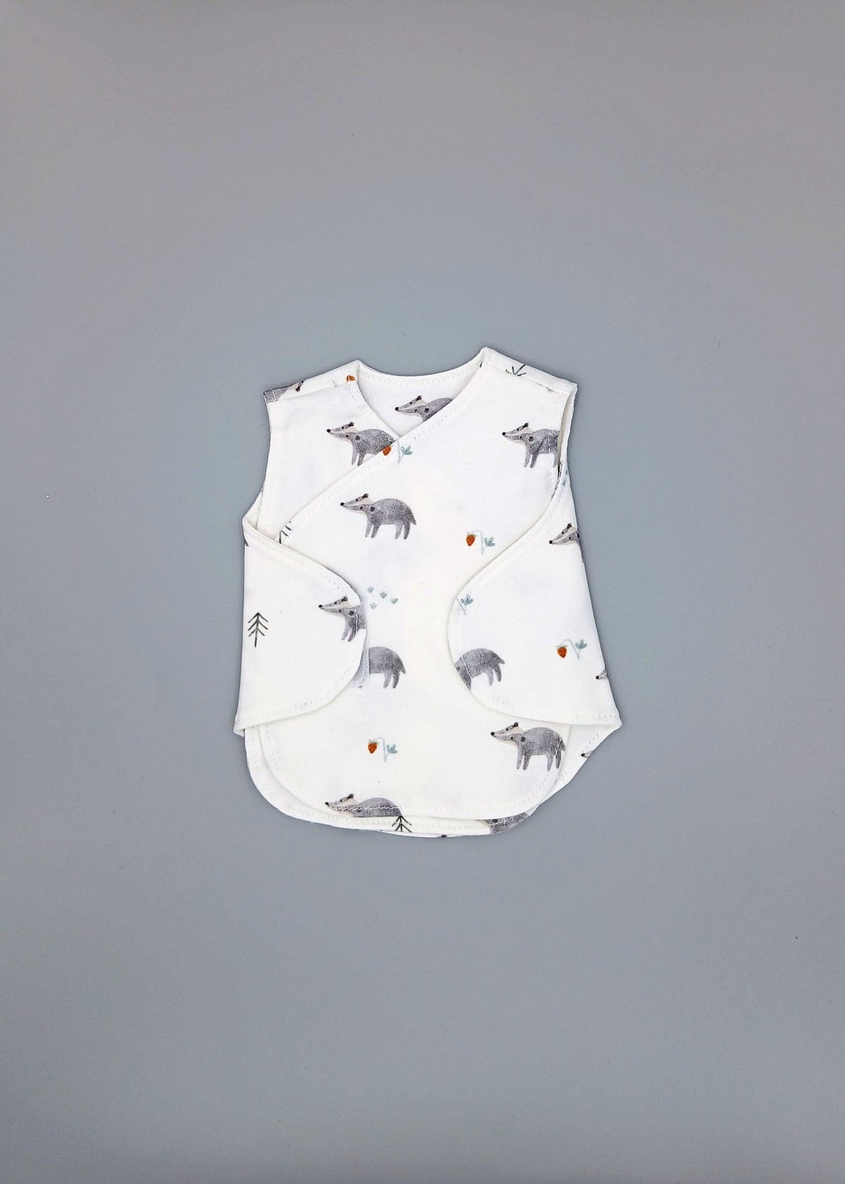 NICU Vest 2 Pack, Organic Cotton, Brave Badger & Clever Fox Bodysuit / Vest Little Dreamer 