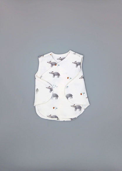NICU Vest 2 Pack, Organic Cotton, Brave Badger & Clever Fox Bodysuit / Vest Little Dreamer 