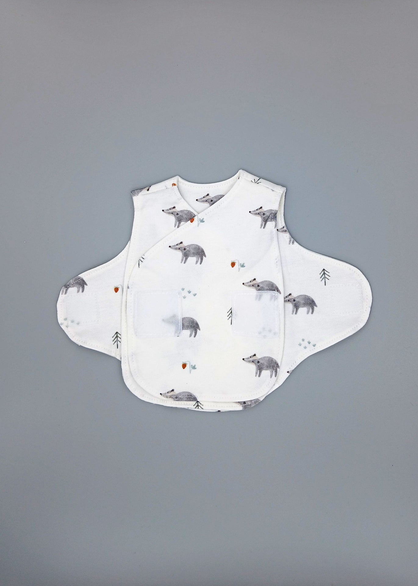 NICU Vest 2 Pack, Organic Cotton, Brave Badger & Clever Fox Bodysuit / Vest Little Dreamer 