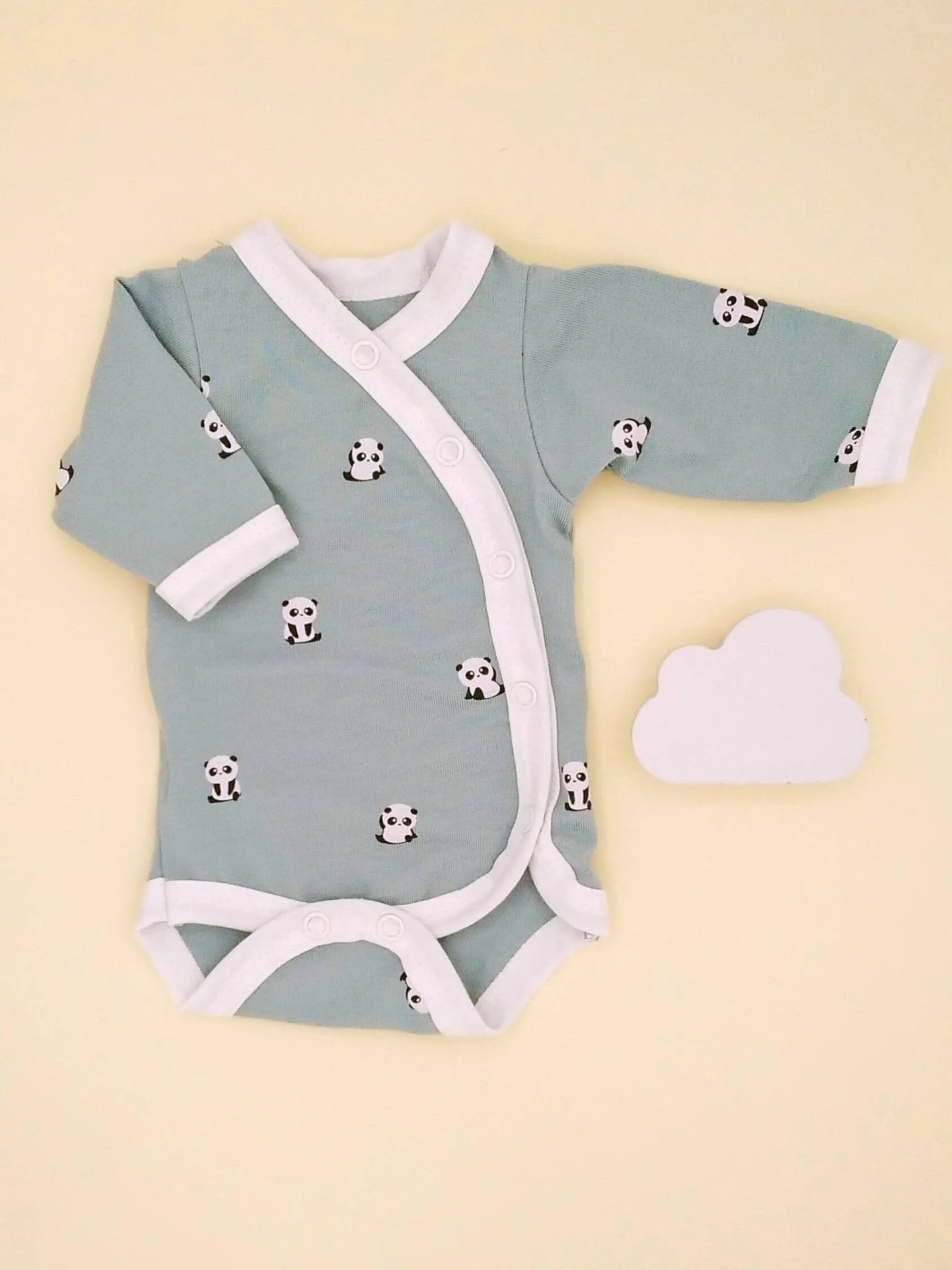 Bodysuit, Panda Cuddles Bodysuit / Vest Tiny & Small 