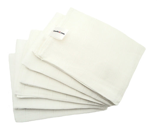 1 White Bamboo Organic Muslin - 70cm x 70cm Muslin Muslinz 
