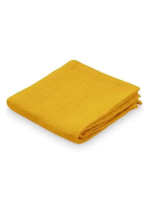 Mustard 100% pure cotton muslin square 70x70cm by Muslinz