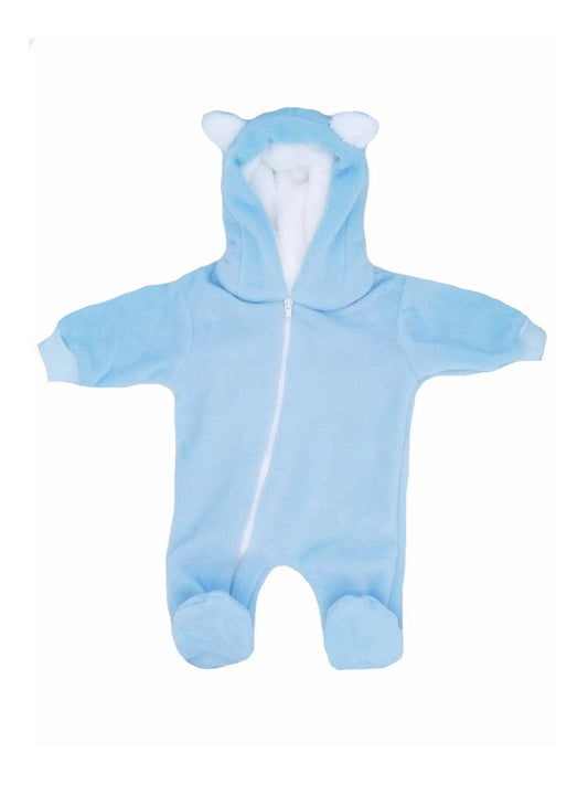 Blue Fleece Pramsuit Little Lumps