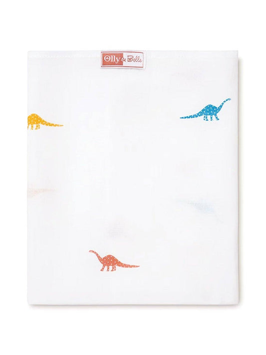 Dinosaur Print 100% Cotton Muslin Square By Olly & Belle Muslin Olly & Belle 