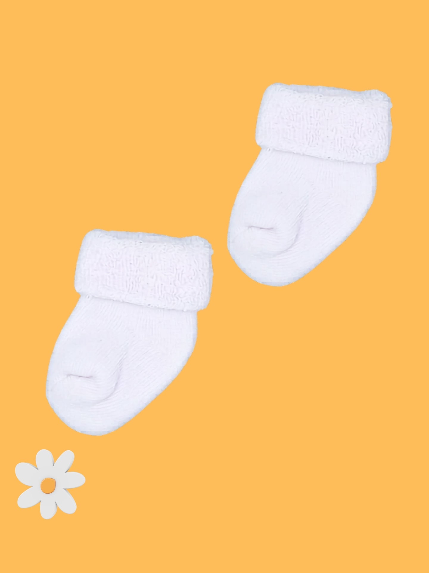White Stay-on Towelling Premature Baby Socks Socks Little Mouse Baby Clothing & Gifts 