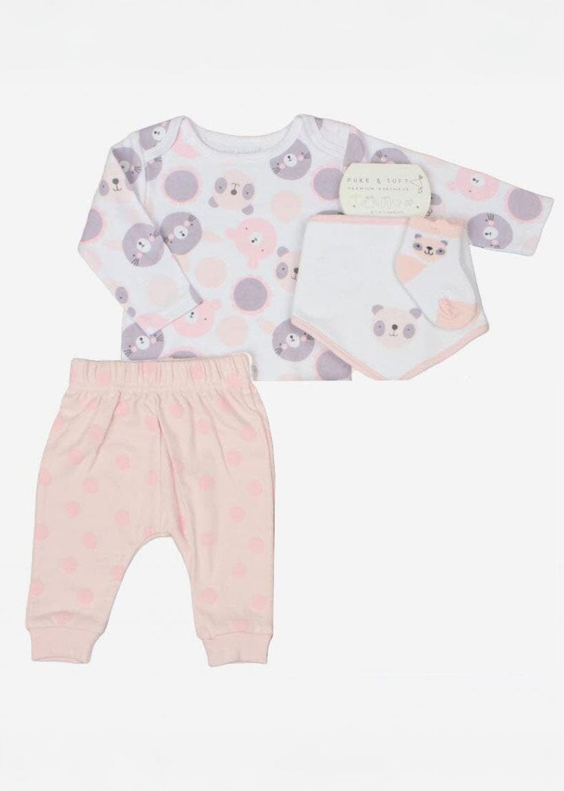 Bear 4 Piece Gift Set Set Pure & Soft 