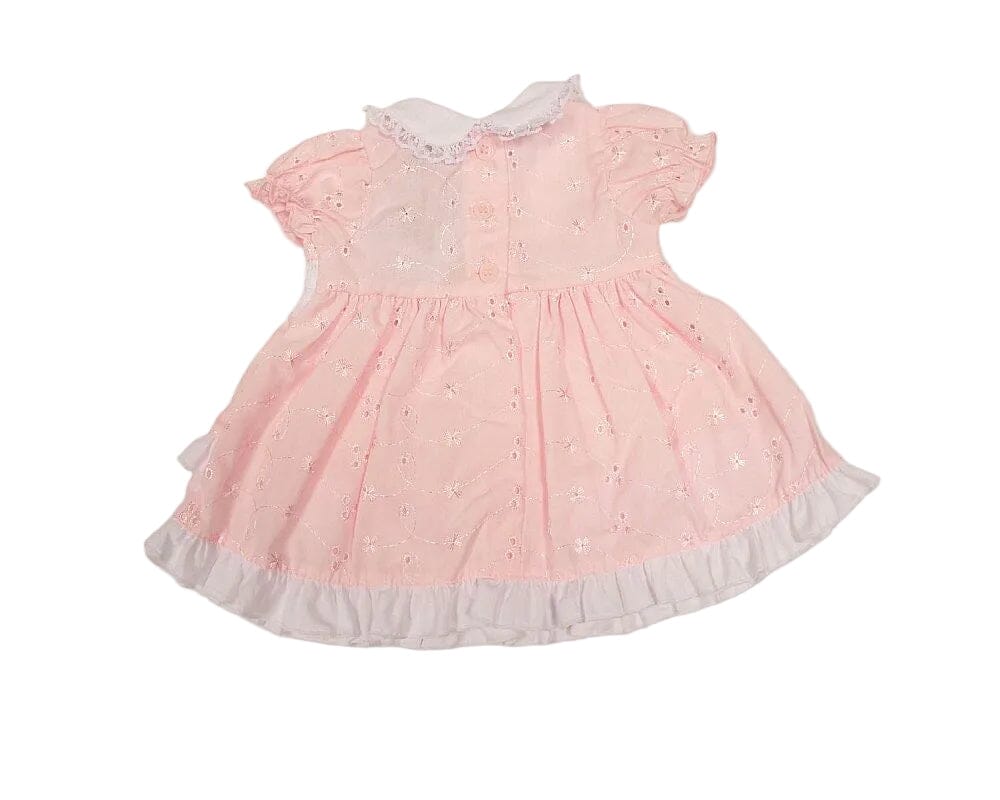 Premature Pink Baby Dress with Embroidery Dress Tiny Chick 