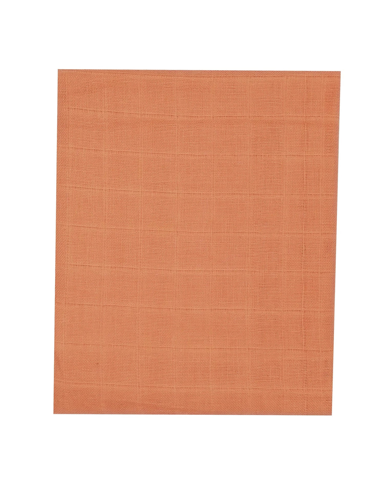 Terracotta cotton muslin square by Muslinz, folded