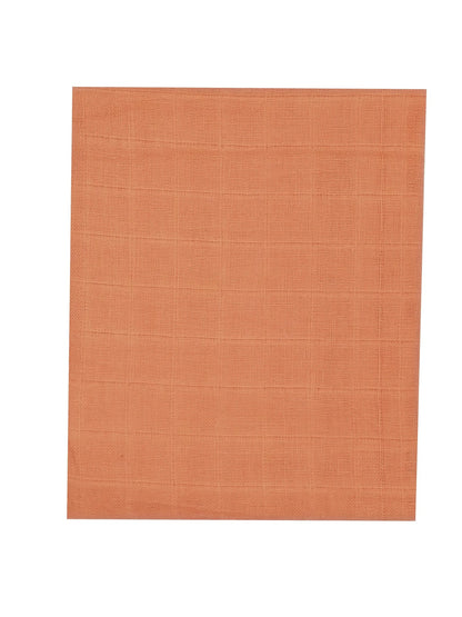 Terracotta cotton muslin square by Muslinz, folded