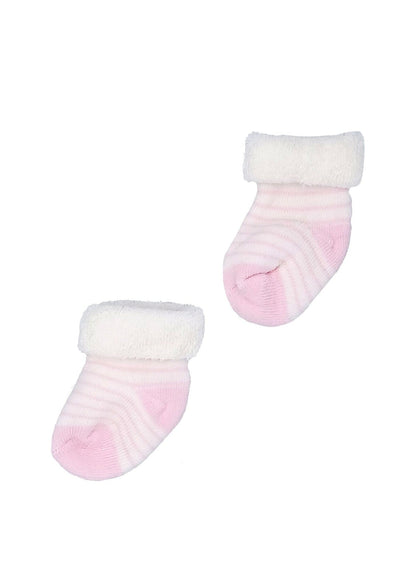 White With Pink Stripe Stay on Towelling Premature Baby Socks Socks Little Mouse Baby Clothing & Gifts 