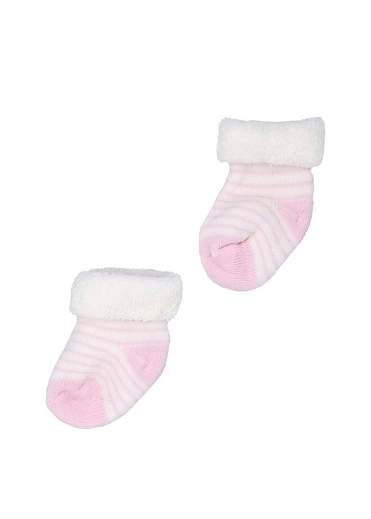 White With Pink Stripe Stay on Towelling Premature Baby Socks Socks Little Mouse Baby Clothing & Gifts 