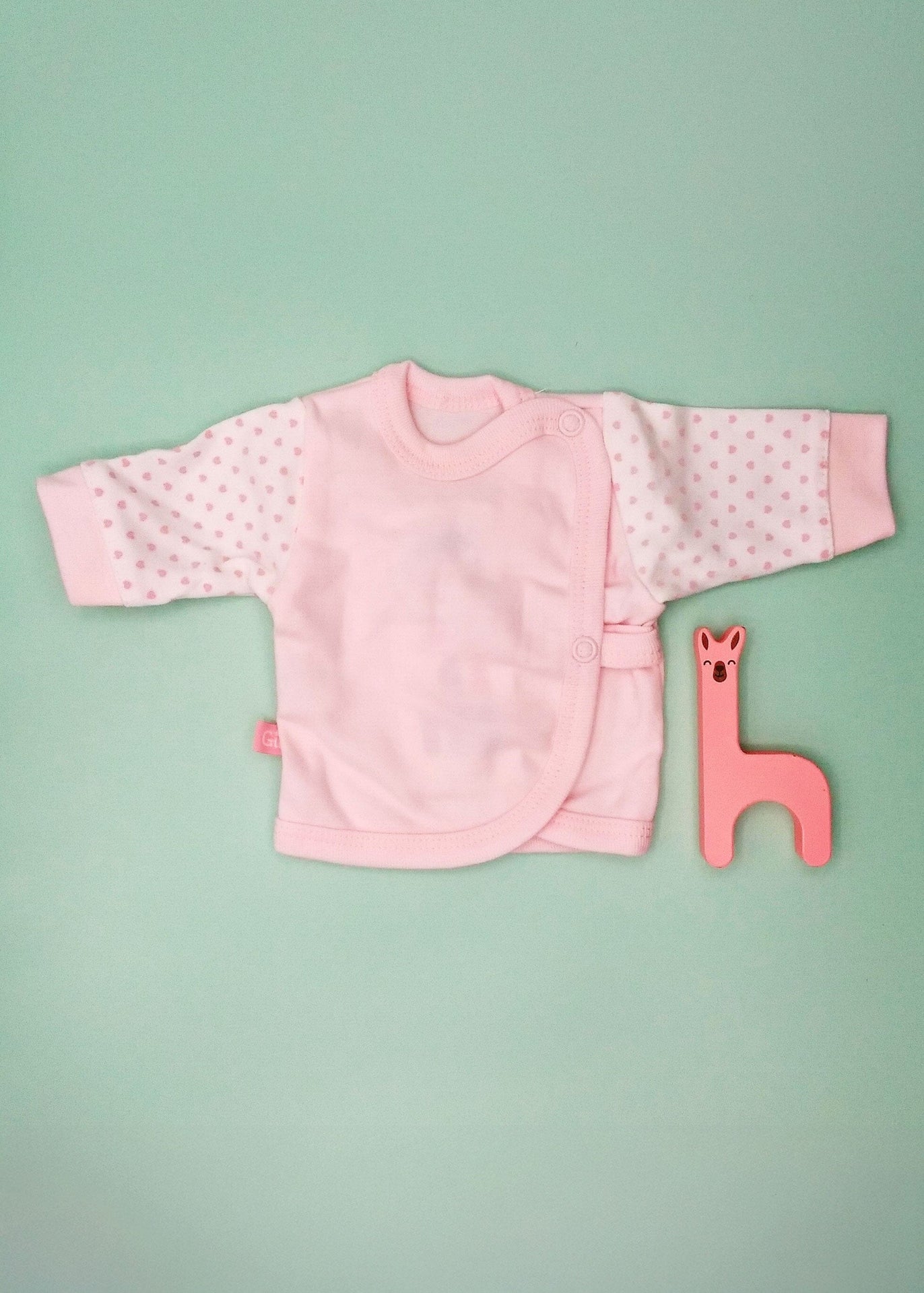 Early Baby Wraparound Top, Pink Top / T-shirt EEVI 