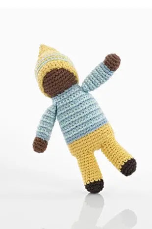 Crochet Fair Trade Rattle Toy - Pixie Daffodil Rattle Pebble Toys 