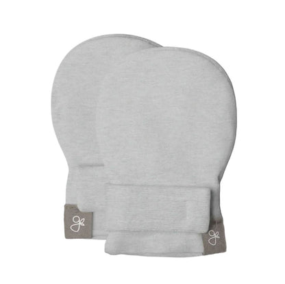 Stay-On Scratch Mittens - Storm Grey Scratch Mitts Goumikids 3-6lb 