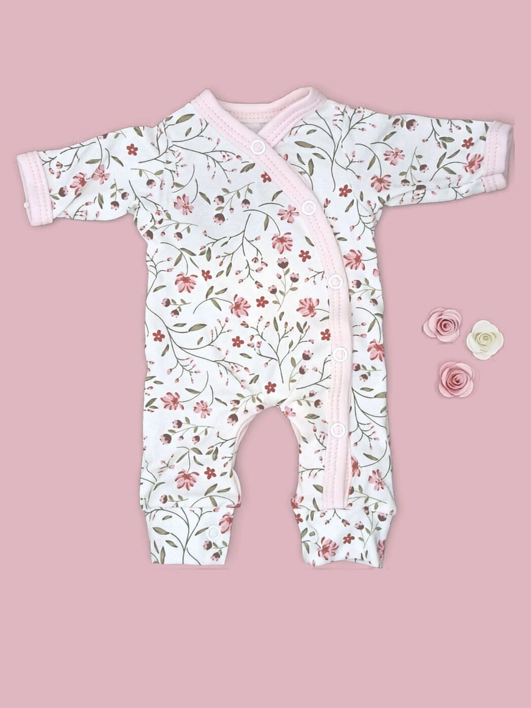 Sleepsuit for Premature Babies, Blossom Sleepsuit / Babygrow Tiny & Small 